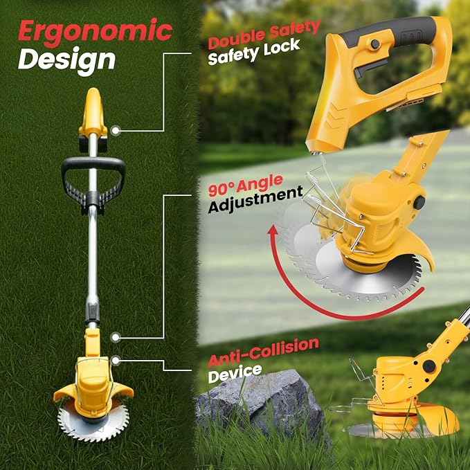 3 In 1 Cordless Grass Trimmer, Weed Eater and Edger